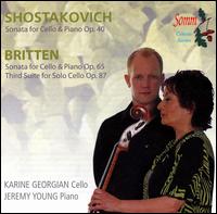 Shostakovich, Britten: Cello Sonatas - Jeremy Young (piano); Karine Georgian (cello)