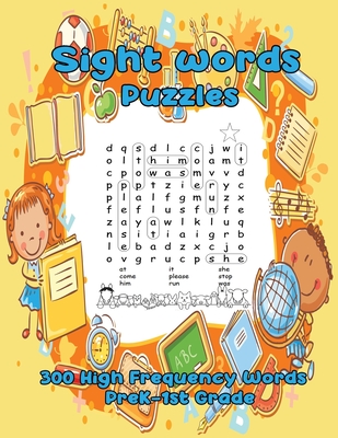 Sight Words Puzzles: 300 High Frequency Words PreK-1st Grade - Tutor, John B, and Math