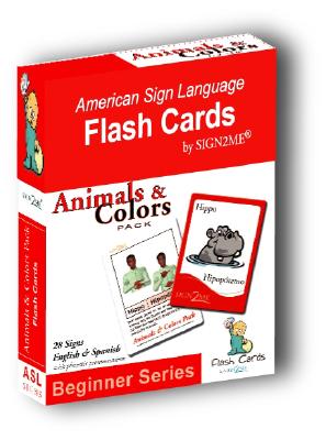 Sign2me Flash Cards: Beginner Series: Animals & Colors Pack - Sign2me