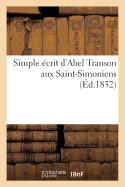 Simple ?crit d'Abel Transon Aux Saint-Simoniens