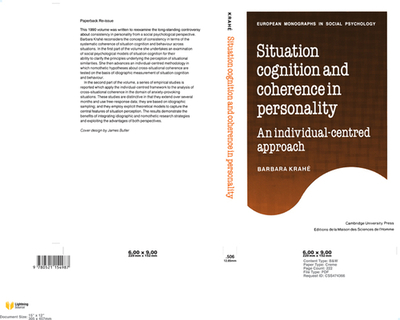 Situation Cognition and Coherence in Personality: An Individual-Centred Approach - Krah, Barbara