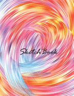 Sketch Book: Notebook for Drawing, Writing, Painting, Sketching or Doodling, 110 Pages, 8.5x11( Brushstroke Paint Wave Cover )