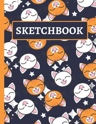 Sketchbook: Cute Smiling Cat Sketchbook for Kids - Sketch Co, Creative