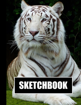 Sketchbook: White Tiger Cover Design - White Paper - 120 Blank Unlined Pages - 8.5" X 11" - Matte Finished Soft Cover - Etn89 Press