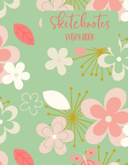 Sketchnotes Workbook: Blank Pages With Templates for Sketchnoting, Mind Mapping, Visual Thinking, Doodling - Large 8.5" x 11" Gift With Soft Pink & Green Floral Cover