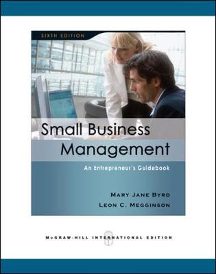 Small Business Management: An Entrepreneur's Guidebook - Byrd, Mary Jane, and Megginson, Leon