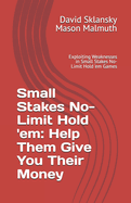 Small Stakes No-Limit Hold 'em: Help Them Give You Their Money: Exploiting Weaknesses in Small Stakes No-Limit Hold 'em Games