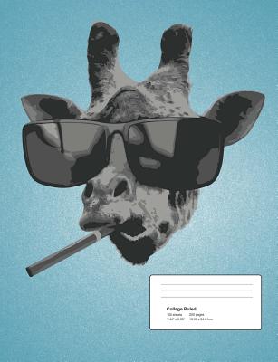 Smoking Giraffe Composition Book: Cool Giraffe with Sunglasses: 200 Pages, College Ruled Notebook Journal - Journals, Jingle