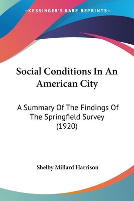 Social Conditions In An American City: A Summary Of The Findings Of The Springfield Survey (1920) - Harrison, Shelby Millard