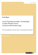 Social Entrepreneurship. Nachhaltiger sozialer Wandel durch Gemeinwohlorientierung?: Eine Potenzialanalyse eines innovativen, unternehmerischen Ansatzes