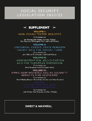 Social Security Legislation 2021/22: Supplement - Wikeley, Nick (General editor), and Hooker, Ian (Commentaries by), and Mesher, John (Commentaries by)