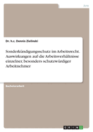 Sonderkndigungsschutz im Arbeitsrecht. Auswirkungen auf die Arbeitsverhltnisse einzelner, besonders schutzwrdiger Arbeitnehmer