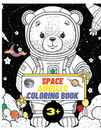 Space Animals Coloring Book: 50 pages of modern coloring images for children aged 3 and up, 8.5x11 in