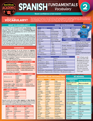 Spanish Fundamentals 2 - Vocabulary: A Quickstudy Laminated Reference Guide - Murtoff, Jennifer, Ma