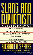 Spears Richard A. : Slang and Euphemism (Abridged Edn): A Dictionary of Oaths, Curses, Insults, Racial Slurs, Sexual Slang & Metaphor Drug Talk, Homosexual Lingo - Spears, Richard A.