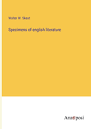Specimens of english literature