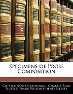 Specimens of Prose Composition