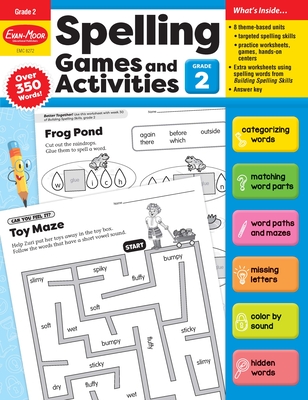 Spelling Games and Activities, Grade 2 Teacher Resource - Evan-Moor Educational Publishers
