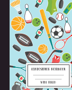 Sports Composition Notebook Wide Ruled Workbook for Journaling 8"x10," 60 Sheets: Softcover Journal to Write In, College Ruled, Workbook for School, Office or Personal Use