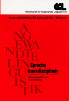 Sprache Transdisziplinaer - Ammon, Ulrich (Editor), and Emons, Rudolf (Editor)