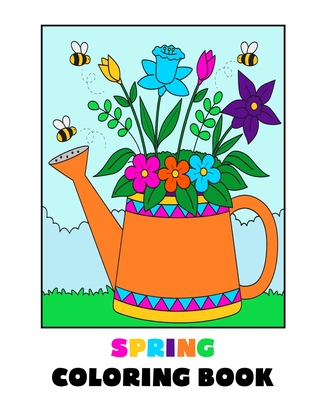 Spring Coloring Book: 35 Spring-Themed Coloring Pages for Children - Studio, Pretty Cute