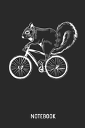 Squirrel Notebook: Cute Squirrel on Mountain Bike Lined Journal for Women, Men and Kids. Great Gift Idea for All Squirrel & Bicyle Lover.