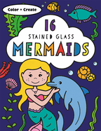 Stained Glass Coloring Mermaids