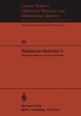 Statistische Methoden II: Mehrvariable Methoden Und Datenverarbeitung - Walter, E, Pro (Editor)