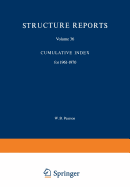 Structure Reports: Volume 36: Cumulative Index for 1961-1970