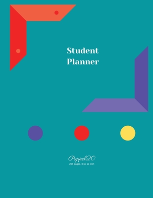 Student Planner Notebook -204 pages - Half planning sheets -Half Dot grid pages -8.5x11 Inches - Pappel20
