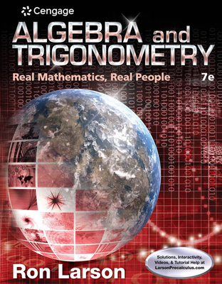 Student Solutions Manual for Larson's Algebra and Trigonometry: Real  Mathematics, Real People, 7th - Larson, Charles