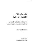 Students Must Write PB - Barrass, Robert, and Barrass