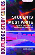 Students Must Write - Barrass, Robert