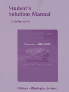 Student's Solutions Manual for Elementary Algebra: Concepts & Applications