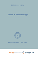 Studies in Phenomenology