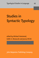 Studies in Syntatic Typology