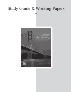 Study Guide and Working Papers for College Accounting (a Contemporary Approach)