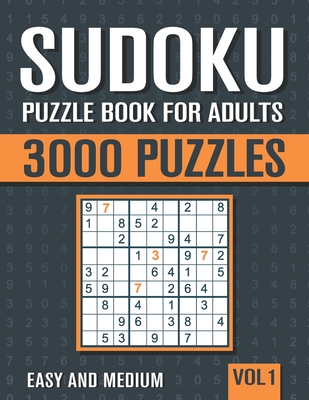 Sudoku Puzzle Book for Adults: 3000 Easy to Medium Sudoku Puzzles with Solutions - Vol. 1 - Books, Visupuzzle