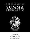 Summa Theologiae Index: Volume 61: General Index