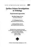 Surface Science Investigations in Tribology: Experimental Approaches