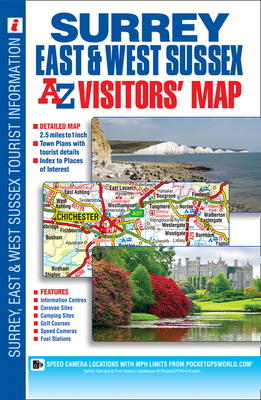 Surrey, East & West Sussex A-Z Visitors' Map - Geographers' A-Z Map Co Ltd