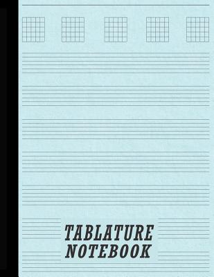 Tablature Notebook: Guitar Tabs & College Ruled Paper Combination - Blue - Stationery, Bigfoot