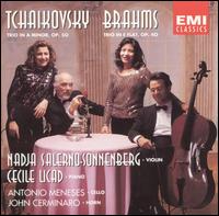 Tchaikovsky: Trio, Op. 50; Brahms: Trio, Op. 40 - Antonio Meneses (cello); Cecile Licad (piano); John Cerminaro (horn); Nadja Salerno-Sonnenberg (violin)