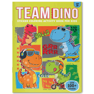 Team Dino Sticker Coloring Book for Kids