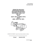 Technical Manual TM 9-1240-416-13&P Operator and Field Maintenance Manual Including Repair Parts and Special Tools List for the M150 Sight, Rifle Combat Optic (RCO) (NSN: 1240-01-557-1897) Change 1