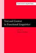 Text and Context in Functional Linguistics