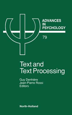 Text and Text Processing - Denhiere, Guy, and Rossi, Jean-Pierre