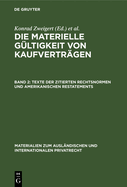 Texte Der Zitierten Rechtsnormen Und Amerikanischen Restatements