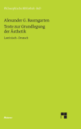 Texte Zur Grundlegung Der Asthetik