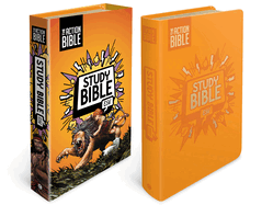 The Action Bible Study Bible Esv, Leathersoft, Orange, Full Color